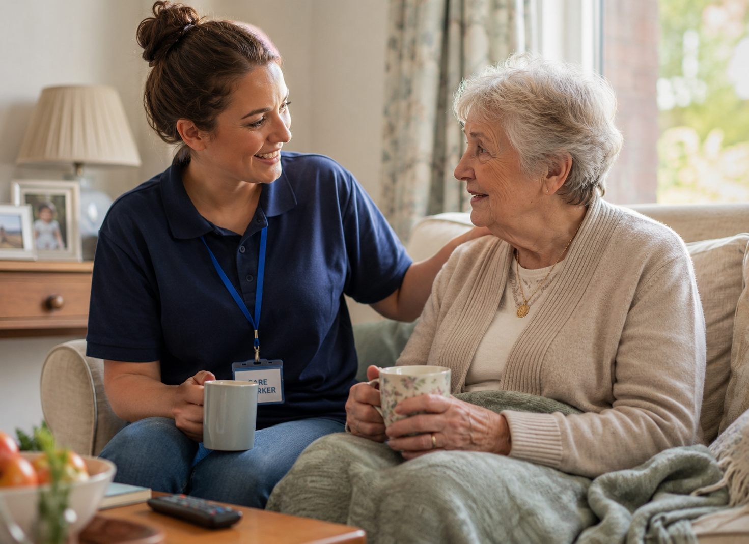 QHS live-in carer supporting a client at home
